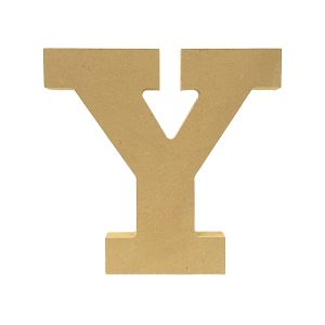 letra decorativa “Y” 13cm en MDF natural 18mm